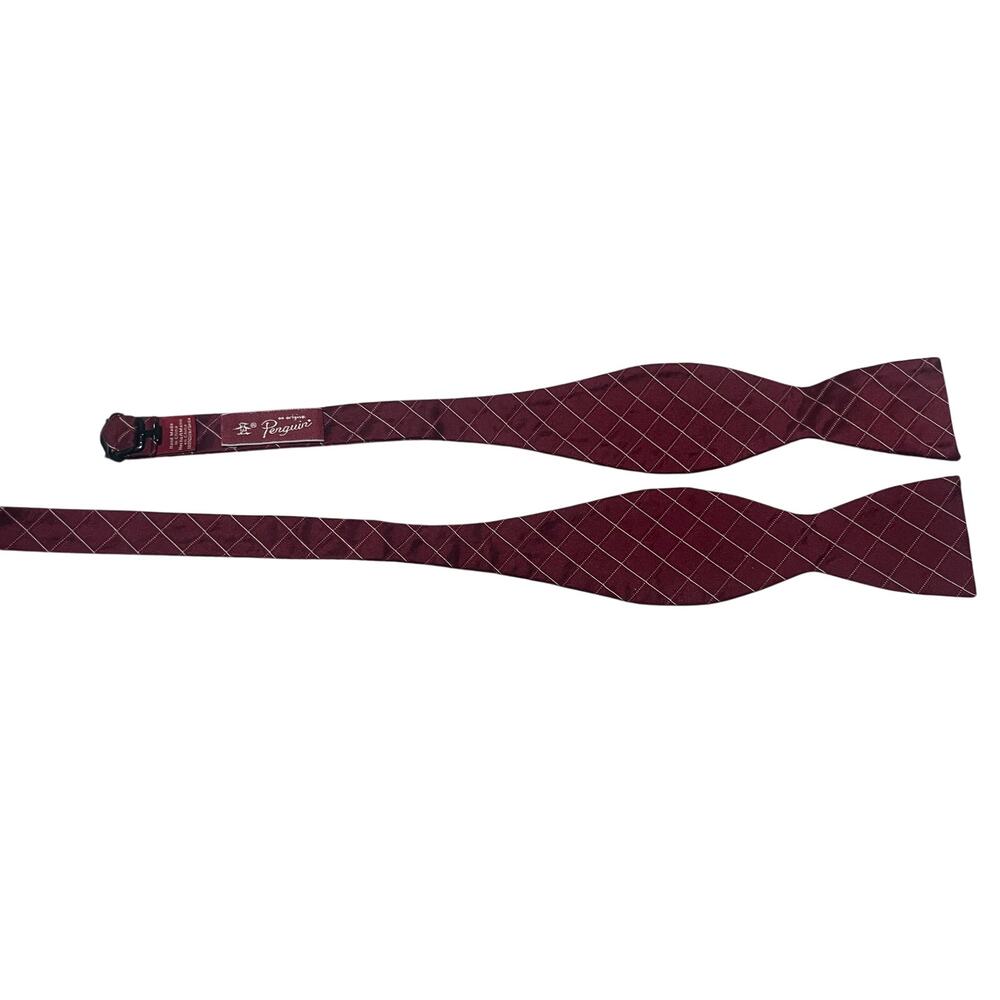 Original Penguin 100% Silk Bow Tie Adjustbale 14.5 - 20